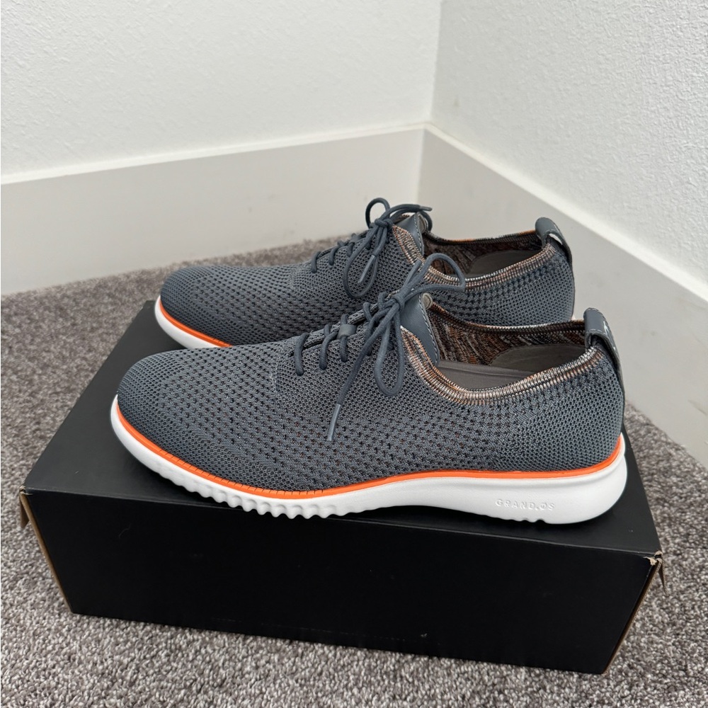 NEW Cole Haan Men's Zerogrand Sneaker Size 9 Gray White Stitchlite Wingtip